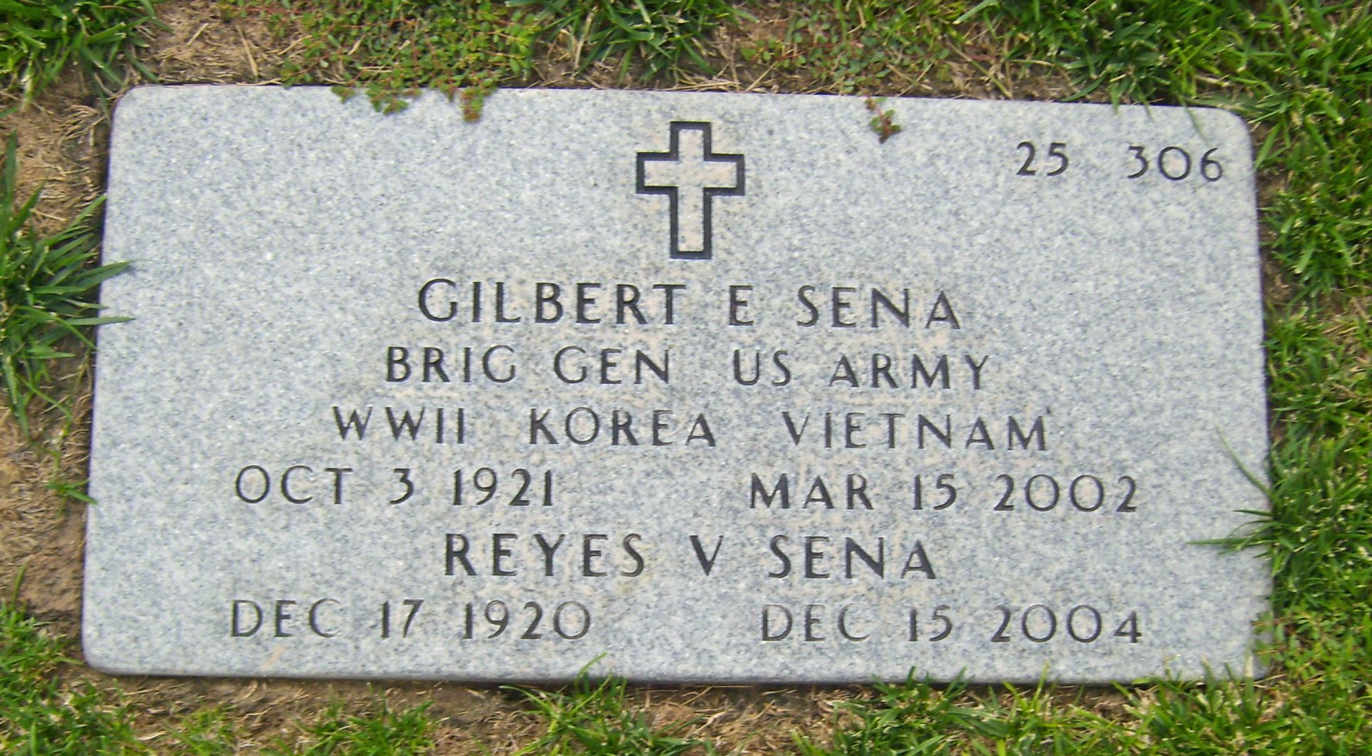 Gilbert E. Sena Gravestone