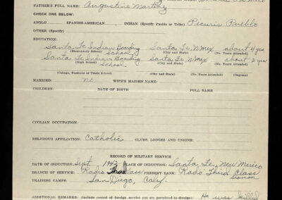 Guadalupe Jose Martinez New Mexico, U.S., World War II Records, 1941-1945