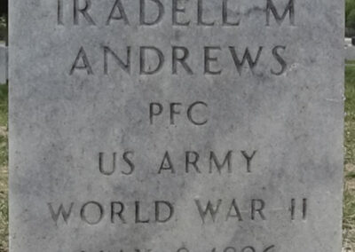 “Iradell M. Andrews gravestone.”