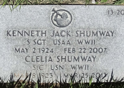 Clelia Shumway gravestone