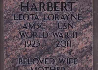 Leota Lorayne Lines Harbert gravestone.