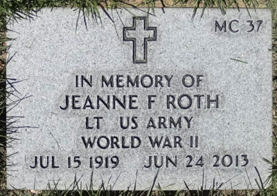 Jeanne Frost Roth gravestone