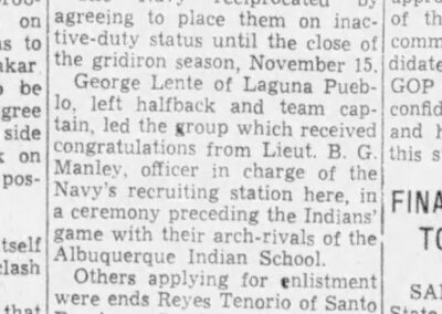 Guadalupe Martinez joins Navy newspaper clipping