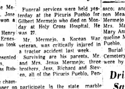 Gilbert Mermejo obituary