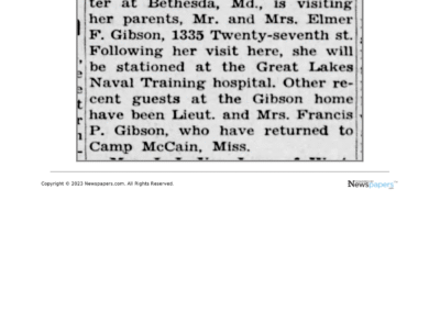 Sarah Jean Gibson newspaper clipping