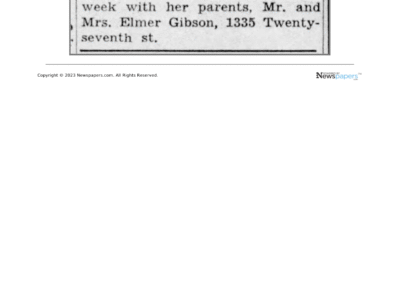 Sarah Jean Gibson newspaper clipping
