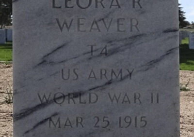 Leora Rebecca Mortensen Weaver gravestone