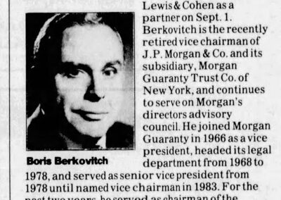 Boris Berkovitch newspaper clipping