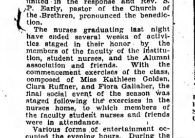 Flora Gallagher newspaper clipping
