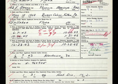 Flora Gallagher military document