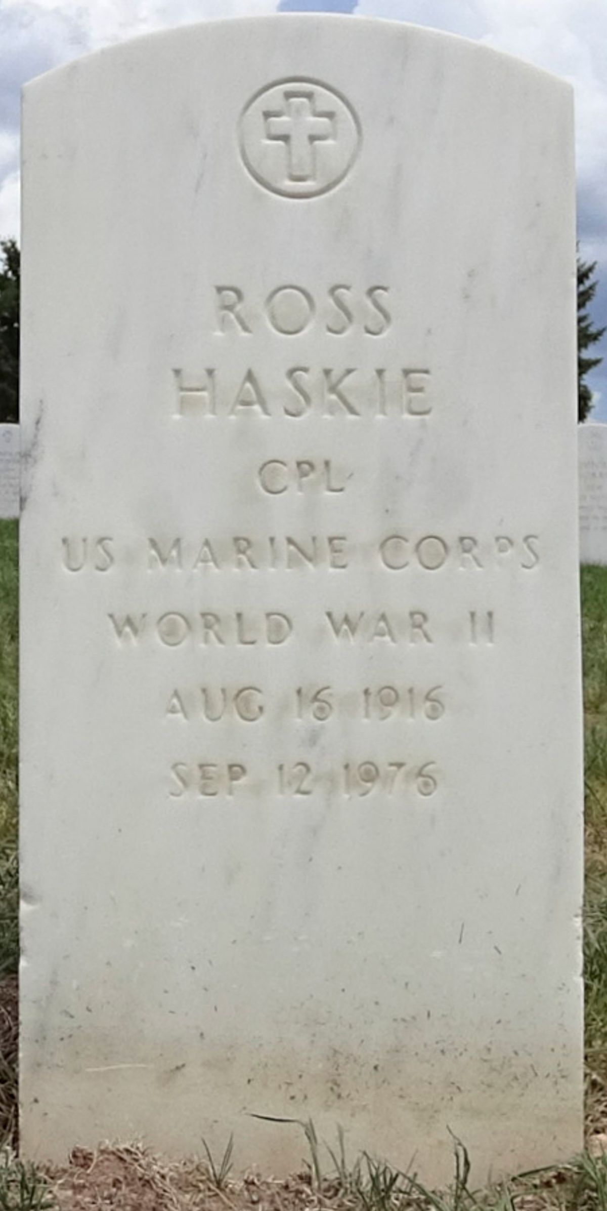 Ross Haskie gravestone