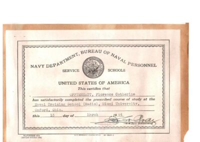 Naval Training certificate