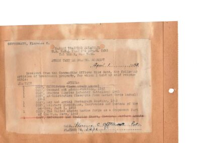 Florence Offtermatt Doughty duties. Furnished by Daniel Doughty.