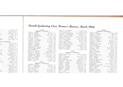 Florence Offtermatt Doughty graduating class list, 1944. Furnished by Daniel Doughty