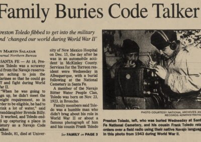 Preston Toledo newspaper clipping